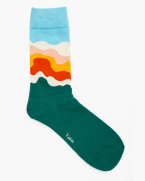 Multicolor Waves Sock - Unisex