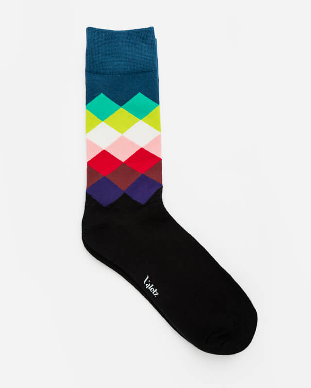 Navy blue and black multicoloured socks - Unisex