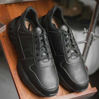 Flex Oxford brogue black leather