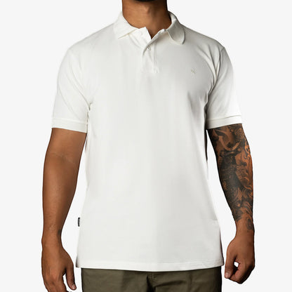 Short sleeve polo shirt Ivory White