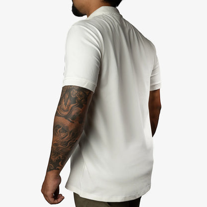 Short sleeve polo shirt Ivory White