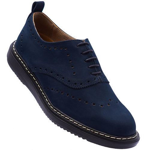 CloudWalk Oxford brogue Wingtip Azul Nubuck HELIO