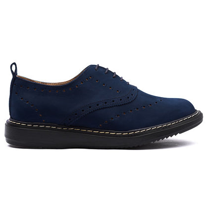 CloudWalk Oxford brogue Wingtip Blue Nubuck HELIO