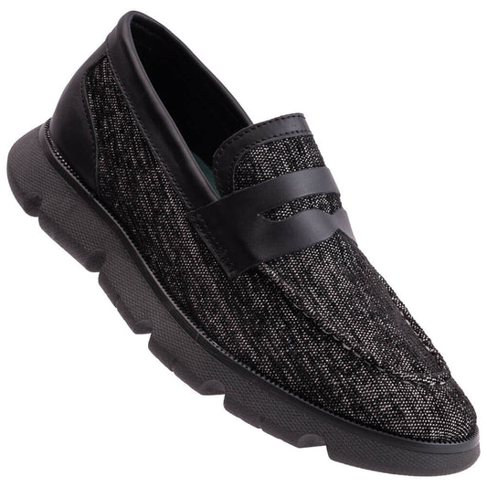 Flex Moccasin black fabric