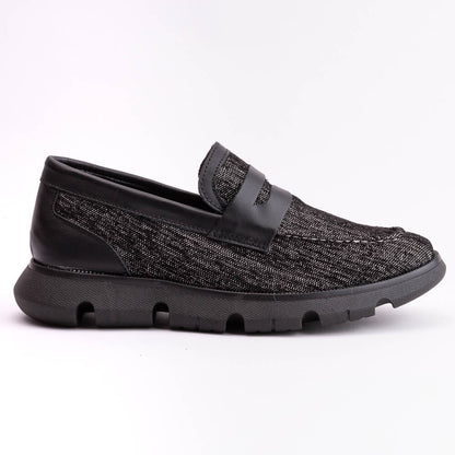 Flex Moccasin black fabric