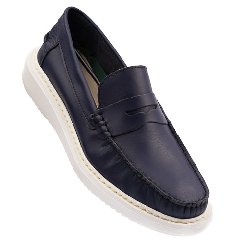 CloudWalk Moccasin Blue Leather